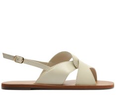 Sandália Rasteira Tiras Largas Transpassadas Marrom Cinnamon