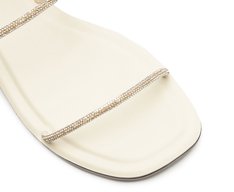 Rasteira Tiras Finas Glam Branca