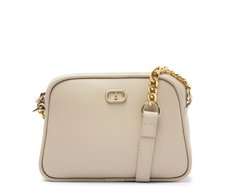 Bolsa Tiracolo Pequena Arredondada Glam Bege