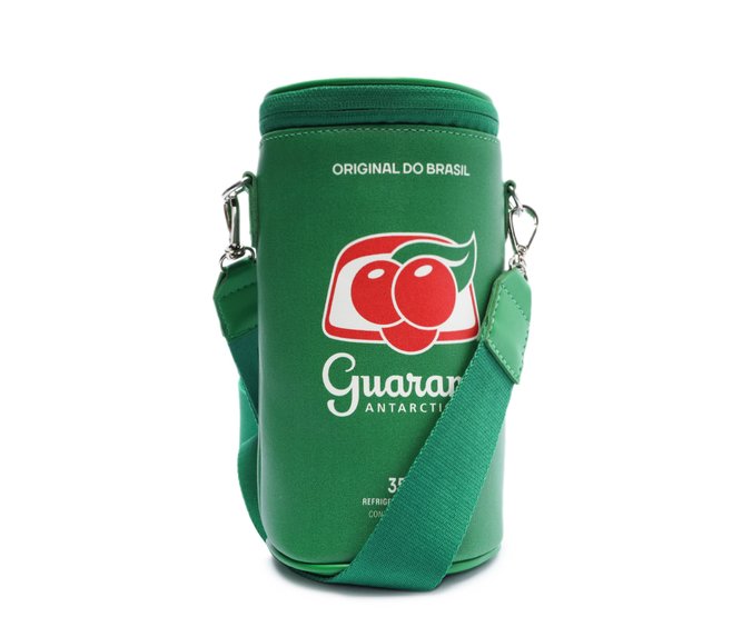 Bolsa Crossbody Média Verde Estampa Guaraná