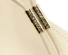 Sandália Slim Metal Comfy Salto Bege