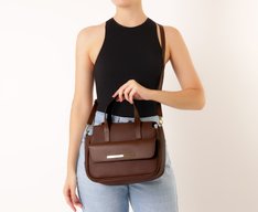 Bolsa Tote Média Valentina Marrom