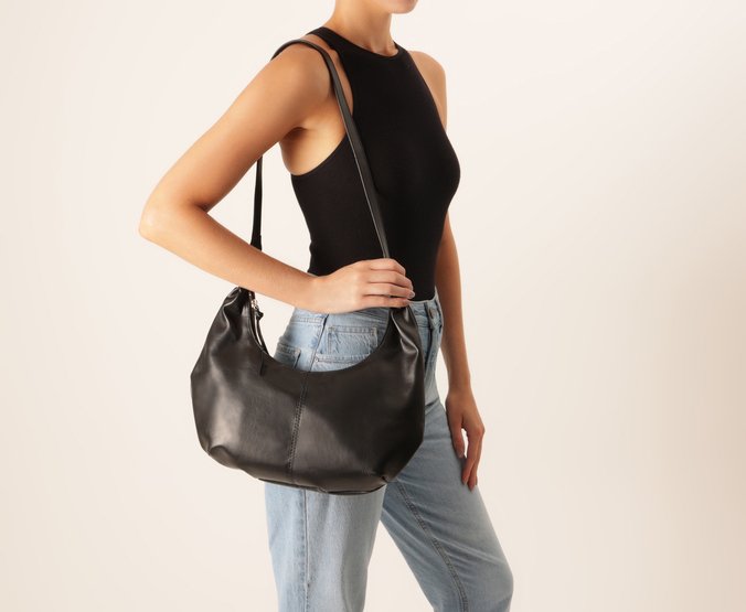 Bolsa Tiracolo Média Modern Preta