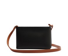 Bolsa Tiracolo Média Cadeado Preta