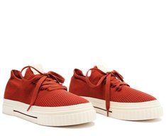 Tênis Knit Sola Alta New Alê Vermelho
