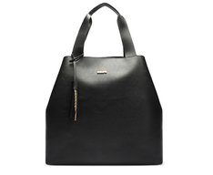 Bolsa Shopping Grande Maxi Barbicacho Preta