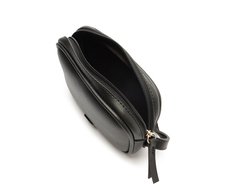 Bolsa Tiracolo Pequena Cápsula Mono Arredondada Preta