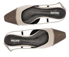 Sapatilha Slingback Ponta Prata Verniz Cinza