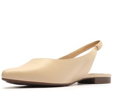 Sapatilha Slingback Bico Fino Bege