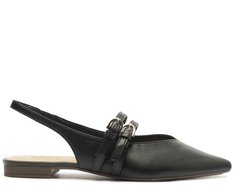 Sapatilha Slingback Tira Dupla Preta