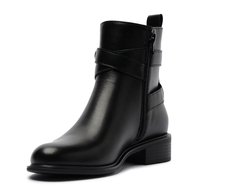 Bota Cano Curto Fivela Preta