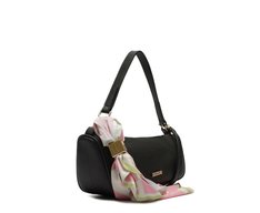 Bolsa Tiracolo Média Baguete Assimétrica Preta