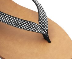 Rasteira Tiras Glam Preto