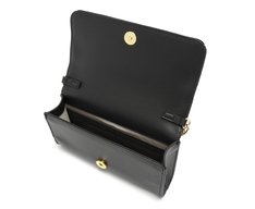 Bolsa Tiracolo Pequena Envelope Logo Glam Preta