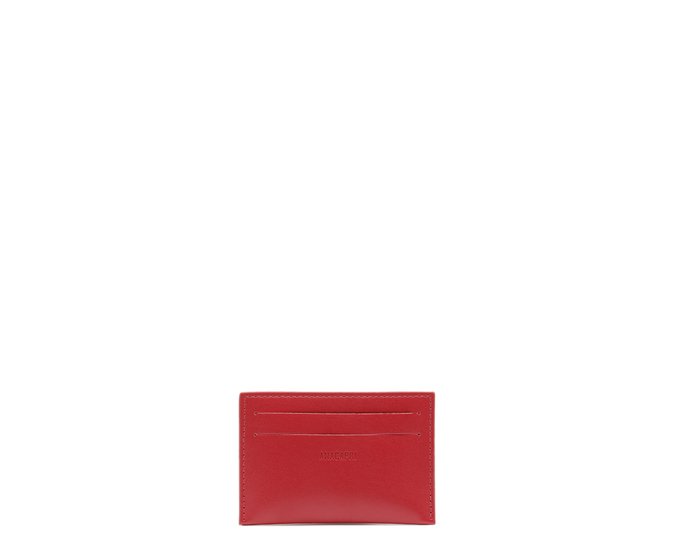 Porta Cartão Pequena Neutral Vermelha