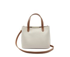 Bolsa Tote Média Com Necessaire Bicolor Branca