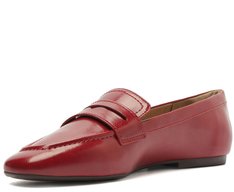 Mocassim Madri Bico Quadrado Vermelho