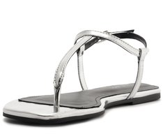 Sandália Slim Specchio Prata