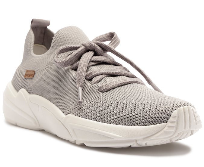 Tênis Sporty Malha Knit Cinza