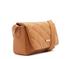Bolsa Tiracolo Pequena Matelassê Triangular Envelope Marrom