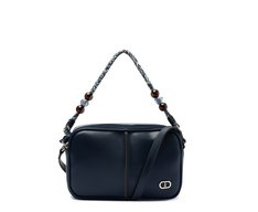 Bolsa Tiracolo Média Alça Corda E Esferas Azul
