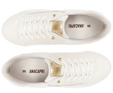 Tênis Strass Branco E Dourado