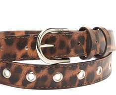 Cinto Fivela Ilhós Animal Print