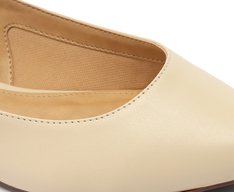 Sapatilha Slingback Bico Fino Bege