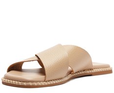 Rasteira Tiras Cruzadas Comfy Bege