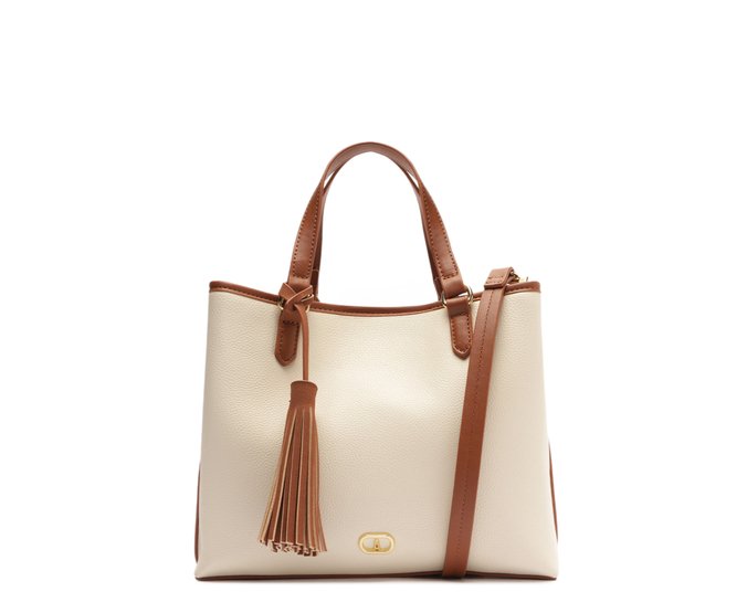 Bolsa Tote Média Barbicacho Bege
