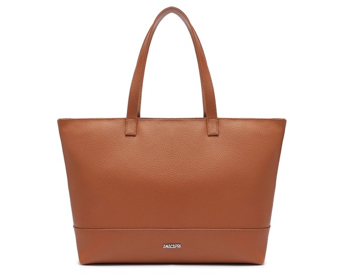 Bolsa Shopping Grande Sofisticada Marrom Caramelo