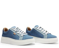 Tênis Sola Alta Jeans Azul