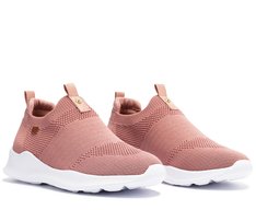 Tênis Slip On Streech Jogging Knit Rosa