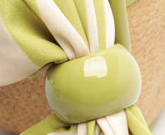 Bolsa Tiracolo Média Raffia Com Lenço Verde