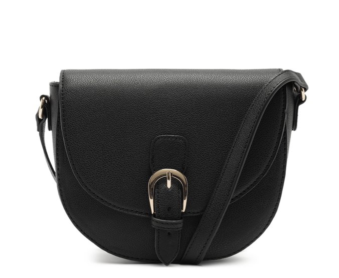 Bolsa Tiracolo Média Saddlebag Preta