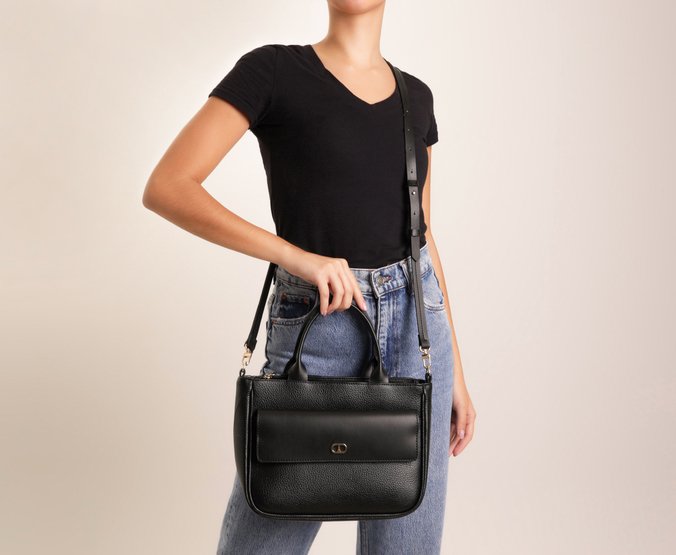 Bolsa Tote Grande Bolsa Envelope Preta