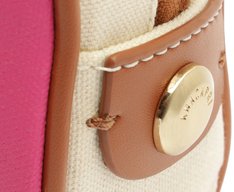 Necessaire Pequena Lona Tricolor Rosa e Laranja