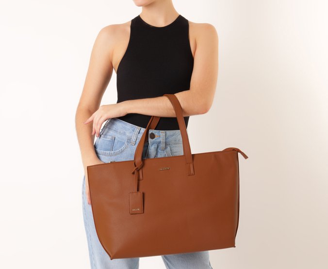 Bolsa shopping Grande Bag Charm Marrom