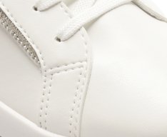 Tênis Strass Branco E Dourado