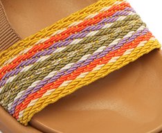 Sandália Papete Marrom e Multicolorida Natural