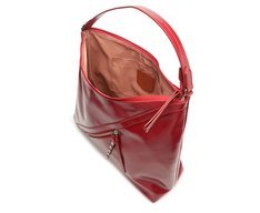 Bolsa Tote Grande Hobo Zíper Vermelha
