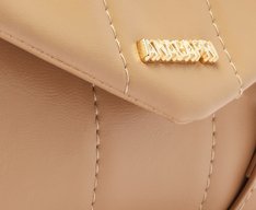 Bolsa Tiracolo Pequena Matelassê Flufy Bege