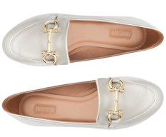 Mocassim Bridão Classy Minimal Prata