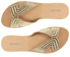 Rasteira Glam Strass Dourada