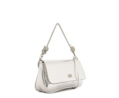 Bolsa Tiracolo Média Alça Glam Prata
