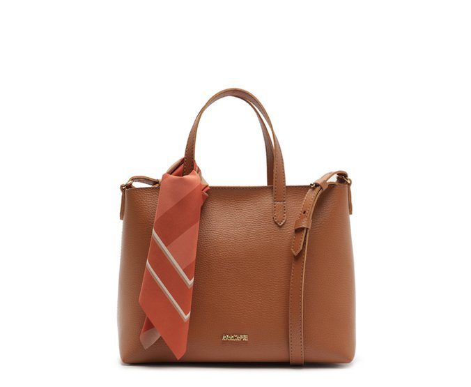 Bolsa Tote Média Itacare Lenço Funny Marrom