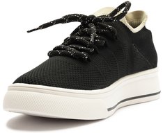 Tênis Knit Sola Alta Gorgurão Preto