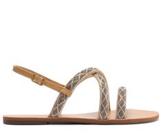 Sandália Manta Glam Detalhada Dourada