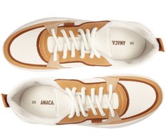 Tênis Sporty Multineutro Branco Detalhe Marrom