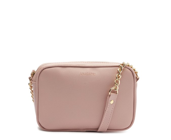 Bolsa Tiracolo Pequena Essencial Rosa Blush